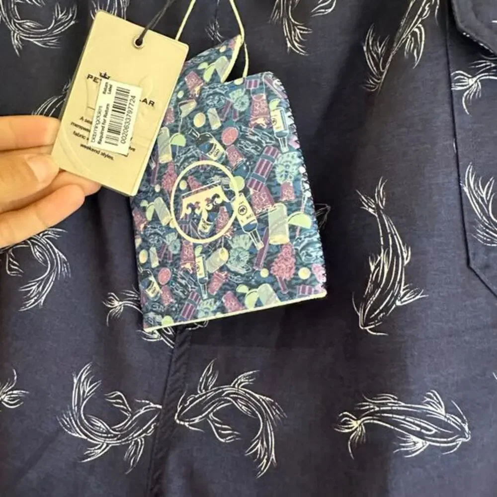NWT Peter Millar Atlantic Blue Secret Cove Swim Trunks‎ Blue Size XL Coastal